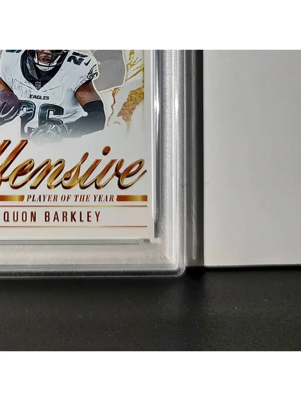 Saquon Barkley 2024 Panini NFL Offensive Player of the Year Eagles PSA 8 NM-MT